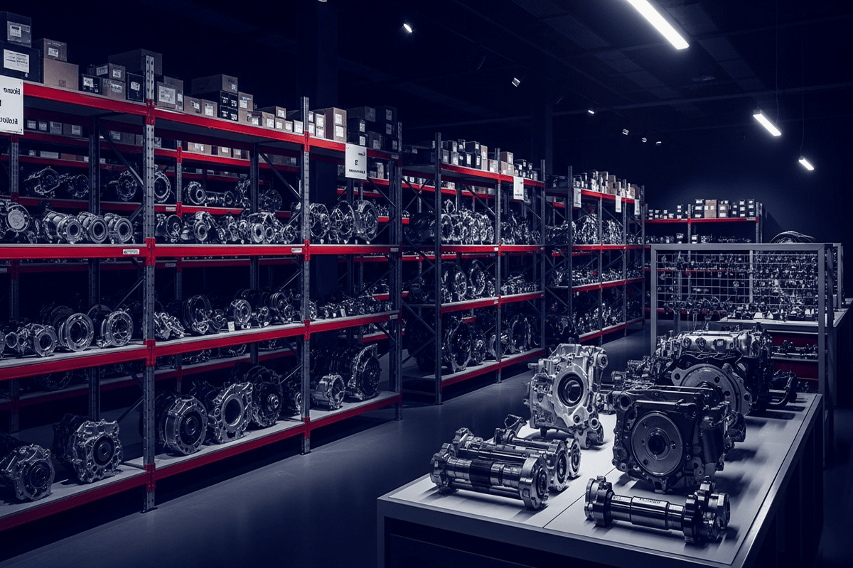 Nissan spare parts yard in Sharjah